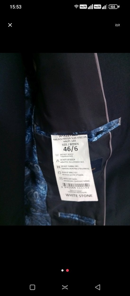 Erkek Lacivert Klasik Kesim Takım Elbise - Görsel 2