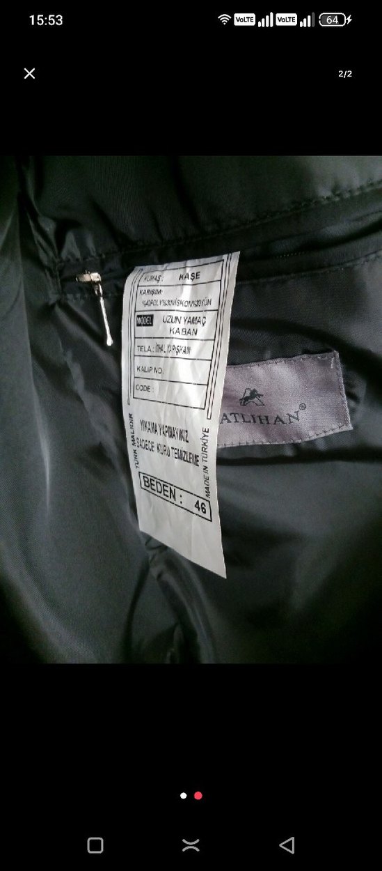 Siyah Midi  Kaban Notch Yaka - Görsel 2