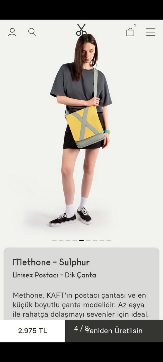 KAFT ÇANTA methone sulphur - Görsel 4