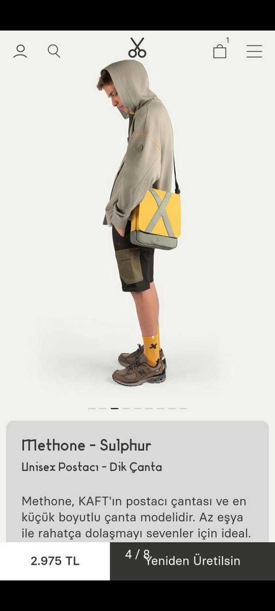 KAFT ÇANTA methone sulphur - Görsel 4