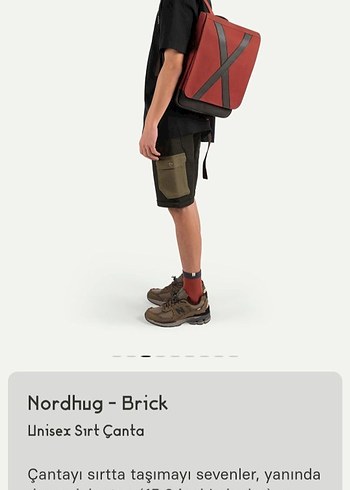 KAFT ÇANTA nordhug brick (kiremit) - Görsel 3