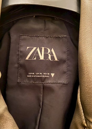 Zara Kemerli Deri Kadın Ceket - Görsel 6