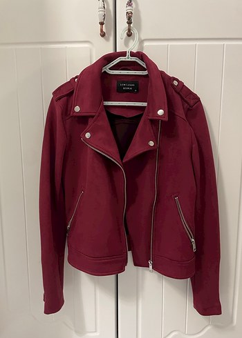 Bordo Süet Kadın Deri Ceket - Görsel 3