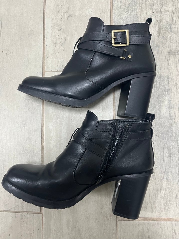 Derimod Siyah Deri Kadın Topuklu Bot - Görsel 3