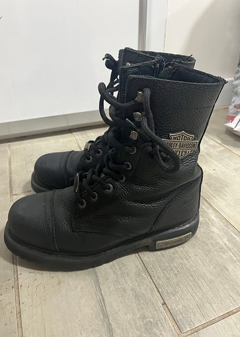 Harley Davidson Siyah Deri Bot - Görsel 3