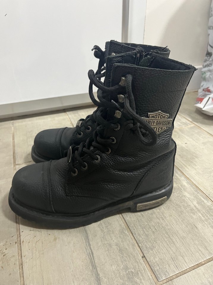 Harley Davidson Siyah Deri Bot - Görsel 3