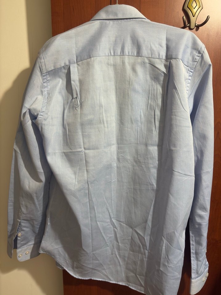 Lacoste Erkek Mavi Keten Gömlek - Görsel 5