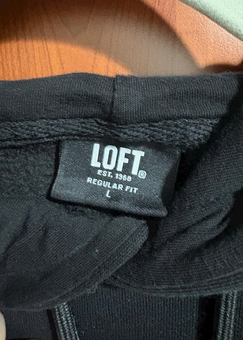 Loft Siyah Kapüşonlu regular fit Sweatshirt - Görsel 3