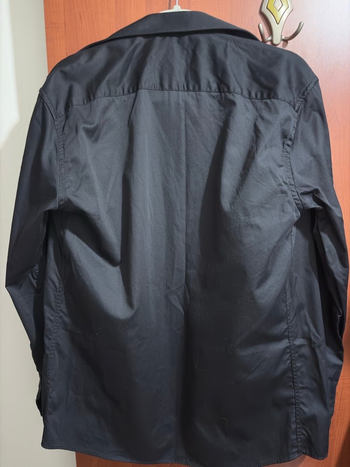 Centone Düğmeli Siyah Erkek Gömlek - Görsel 3