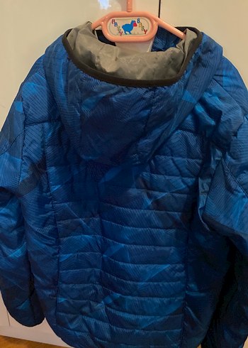 Mavi Erkek Kayak Montu Fermuarlı Kapüşonlu - Görsel 2