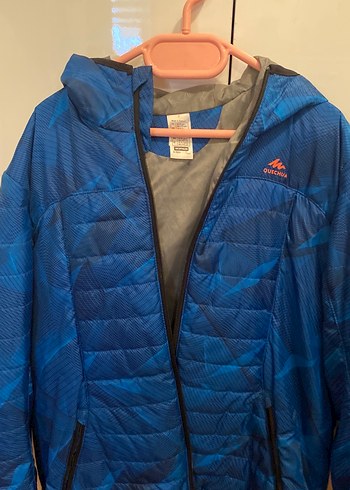 Mavi Erkek Kayak Montu Fermuarlı Kapüşonlu - Görsel 3