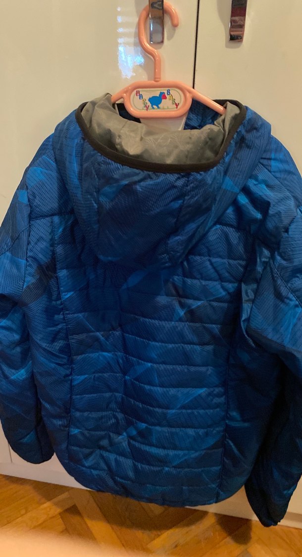 Mavi Erkek Kayak Montu Fermuarlı Kapüşonlu - Görsel 2