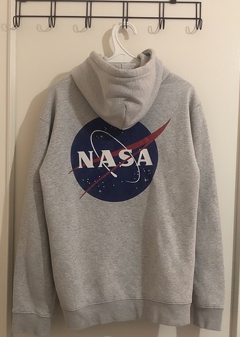 Gri NASA Baskılı Kadın Sweatshirt - Görsel 2
