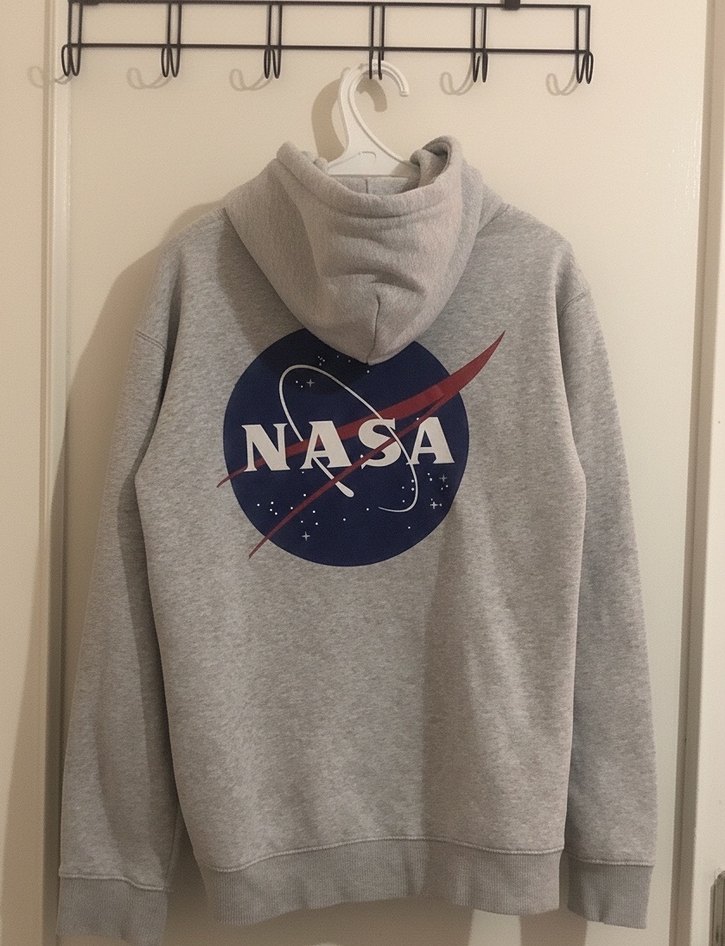 Gri NASA Baskılı Kadın Sweatshirt - Görsel 2