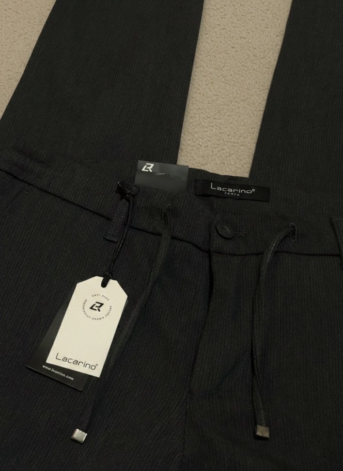 Erkek Siyah Süet Midi Kumaş Pantolon - Görsel 4