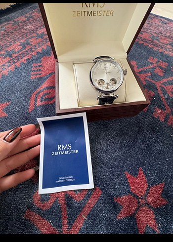 RMS Zeitmeister Klasik Erkek Saati Gri Beyaz - Görsel 2