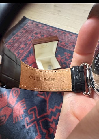 RMS Zeitmeister Klasik Erkek Saati Gri Beyaz - Görsel 5