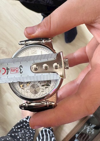 RMS Zeitmeister Klasik Erkek Saati Gri Beyaz - Görsel 6