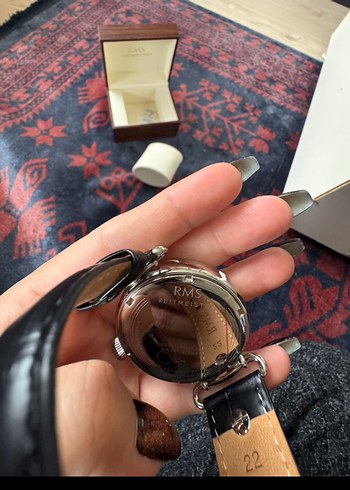 RMS Zeitmeister Klasik Erkek Saati Gri Beyaz - Görsel 4