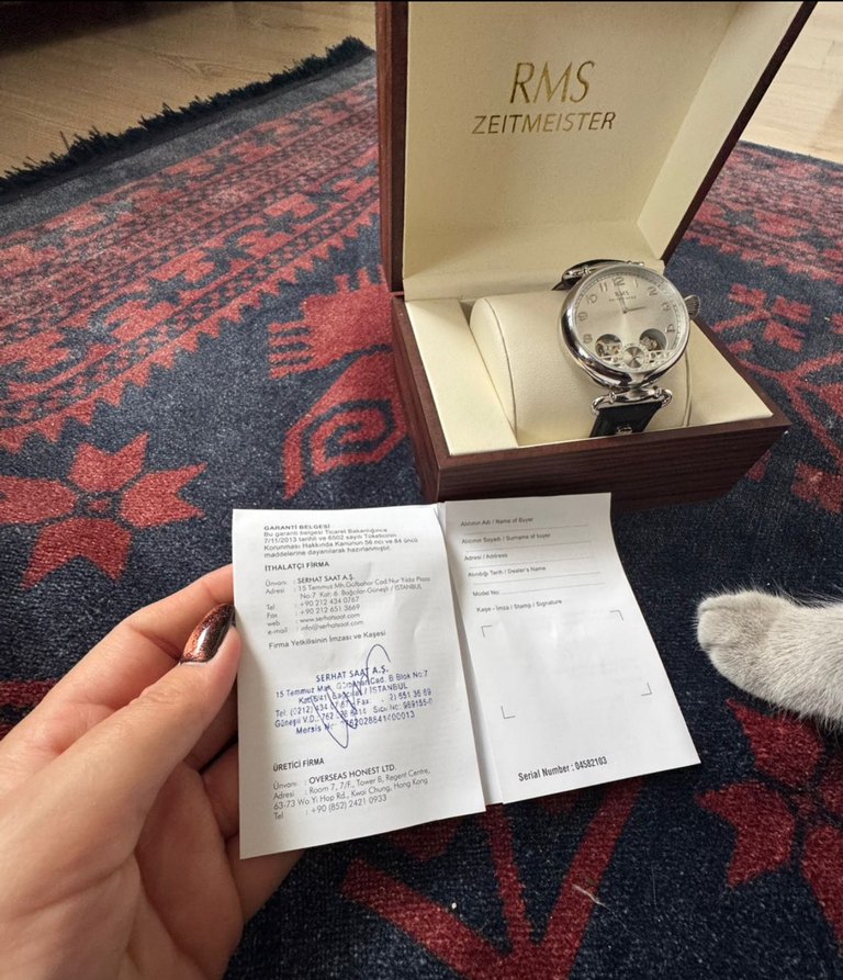 RMS Zeitmeister Klasik Erkek Saati Gri Beyaz - Görsel 3