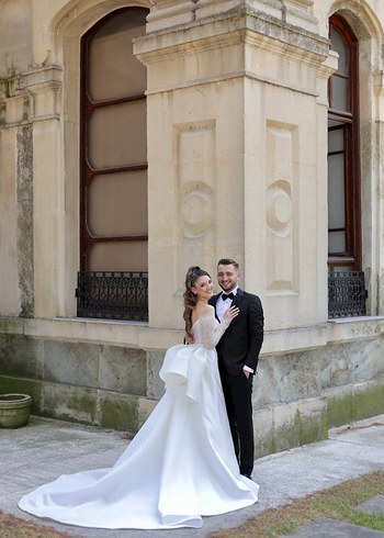 Dantelli Beyaz Gelinlik - Görsel 3