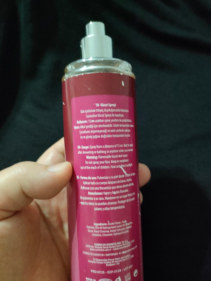 Cosmolive Vanilla Wood Kadın Vücut Spreyi - Görsel 2