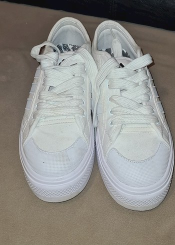 Adidas Beyaz Platform Spor Ayakkabı - Görsel 3