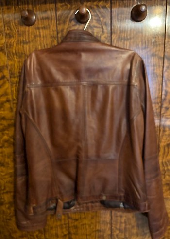 Kadın Kahverengi Deri Ceket - Görsel 2