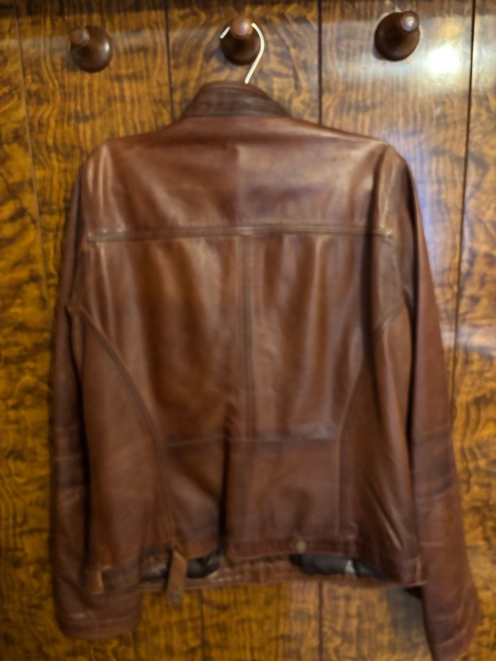 Kadın Kahverengi Deri Ceket - Görsel 2