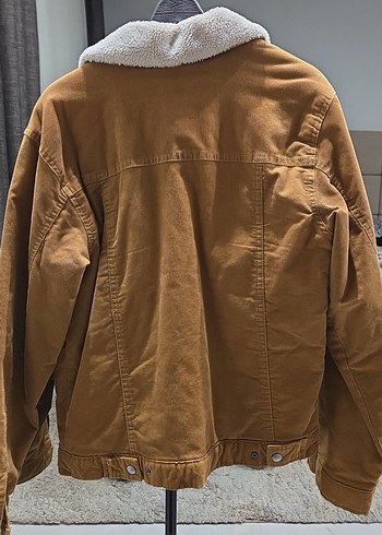 Erkek Kahverengi Süet Düğmeli Kışlık Ceket - Görsel 2