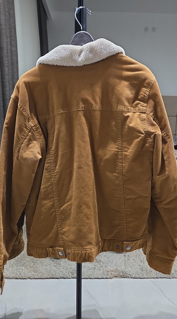 Erkek Kahverengi Süet Düğmeli Kışlık Ceket - Görsel 2
