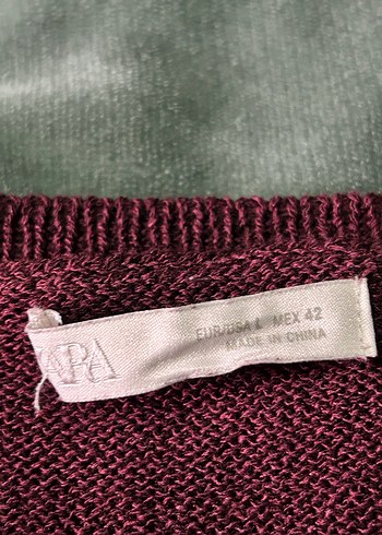 Bordo Uzun Kollu Triko Kazak - Görsel 2