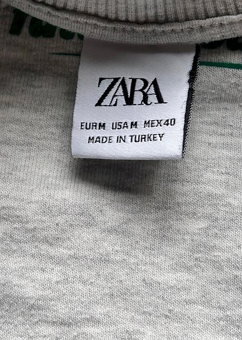 Gri Baskılı Sweatshirt - Görsel 2