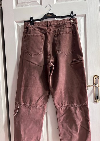 Kahverengi Bol Kesim  Pantolon - Görsel 3