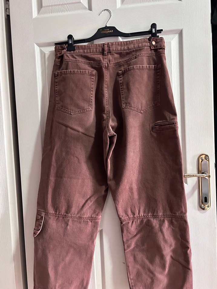 Kahverengi Bol Kesim  Pantolon - Görsel 3