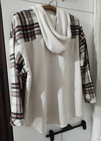 Düğmeli Ekoseli Uzun Kollu Rahat Gömlek - Görsel 2