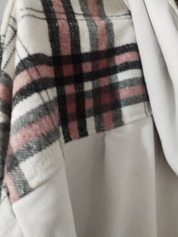 Düğmeli Ekoseli Uzun Kollu Rahat Gömlek - Görsel 3