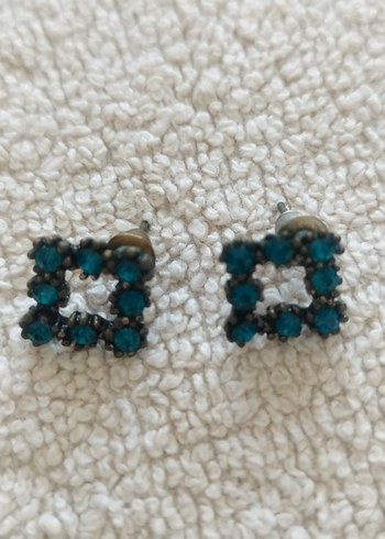 Bej Payetli Midi Çiçek Küpeler - Görsel 10