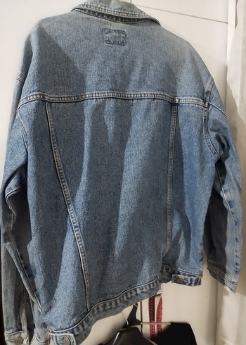 Gri Düğmeli Kadın Denim Ceket - Görsel 2