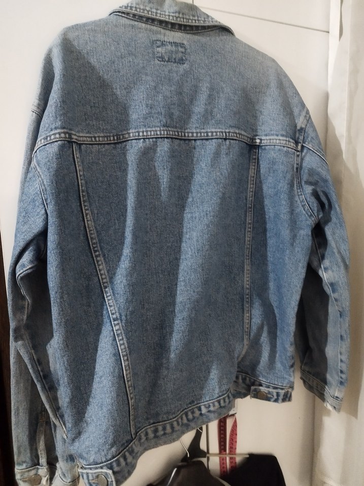 Gri Düğmeli Kadın Denim Ceket - Görsel 2