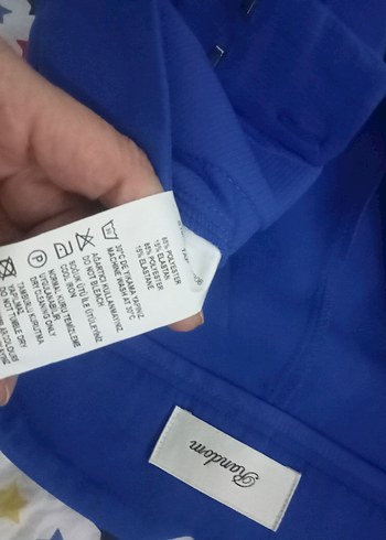 saç Mavi Kadın Kumaş Pantolon Velcro Detaylı - Görsel 3