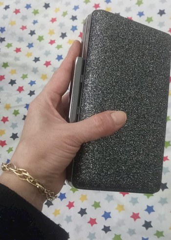 Gri Parlak Kadın Abiye Çanta - Görsel 5