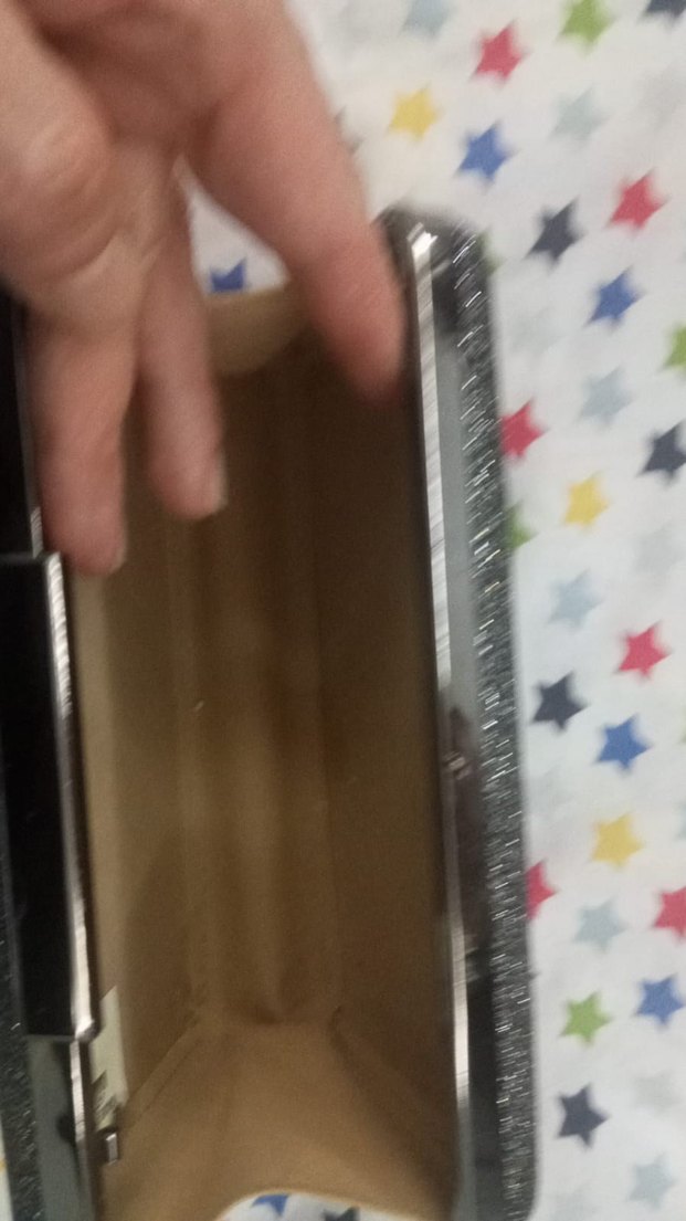 Gri Parlak Kadın Abiye Çanta - Görsel 3