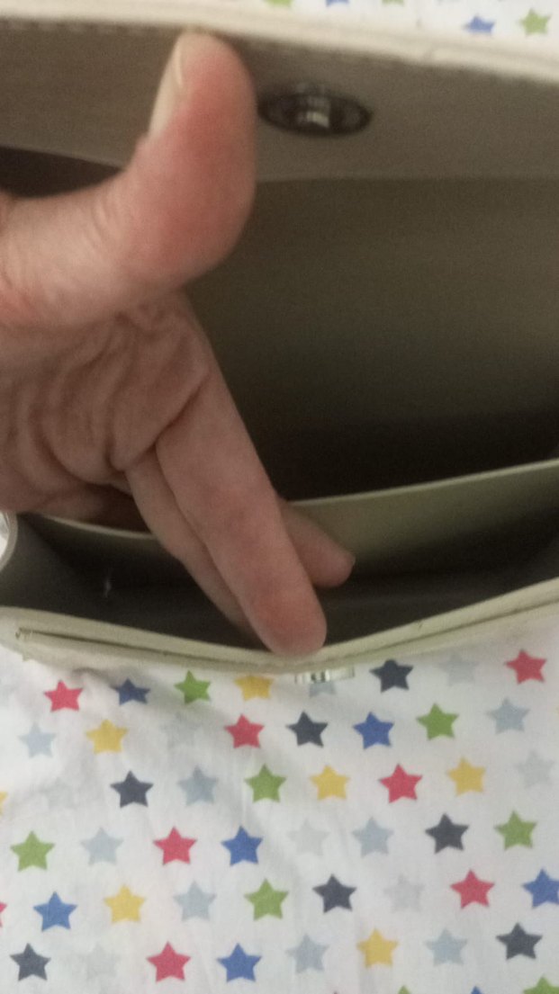 Krem Deri Kadın Çanta Fermuarlı - Görsel 3