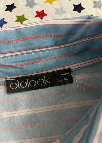 Mavi Çizgili Pamuklu Kadın Gömlek42 - Görsel 6