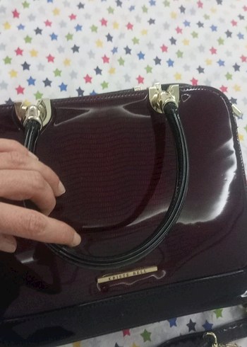 Klasik Bordo rugan Tokalı Kadın Çanta - Görsel 7