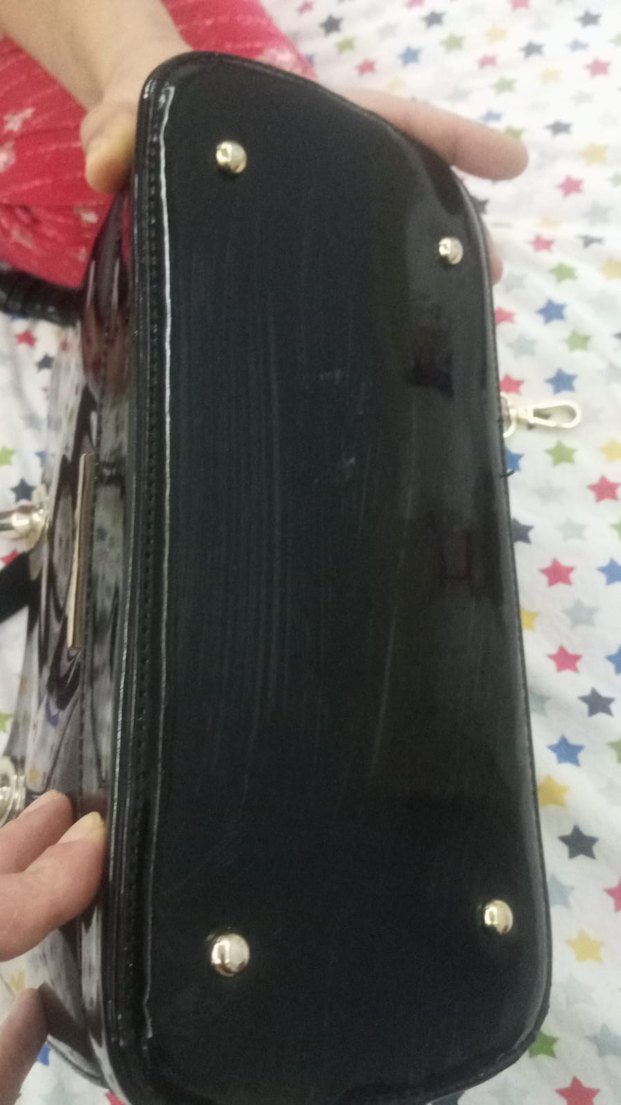 Klasik Bordo rugan Tokalı Kadın Çanta - Görsel 3