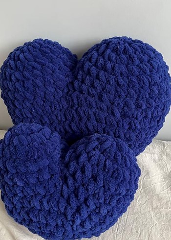 Nakışlı Renkli Pembe Kalp Yastık - Görsel 2