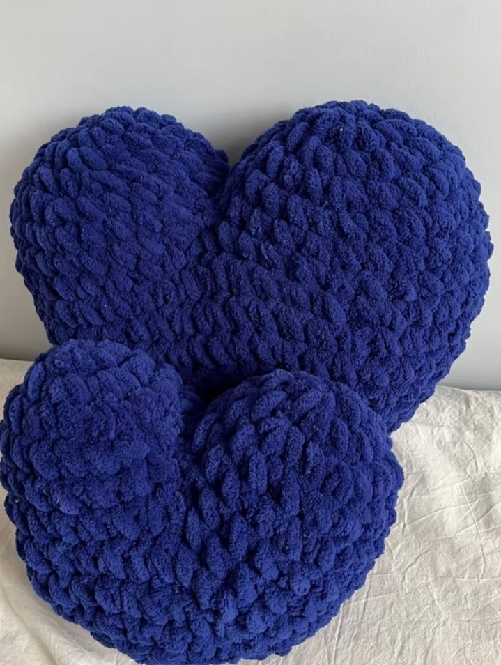 Nakışlı Renkli Pembe Kalp Yastık - Görsel 2