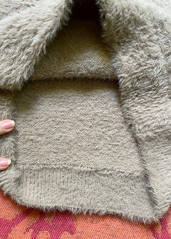 Açık soluk kahverengi Örgü Kadın Kazak - Görsel 3